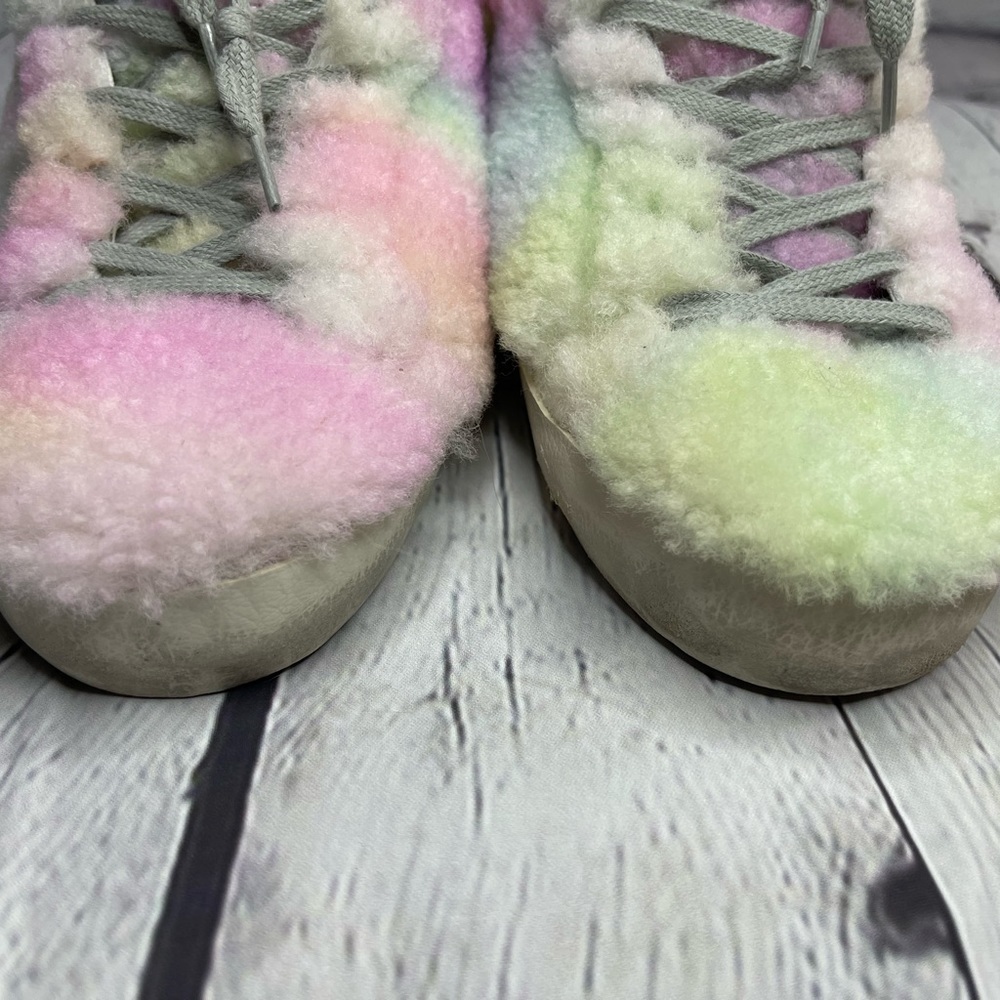 New Golden Goose Sabot Shearling Slip On Sneakers in Aquamarine/Pastel Size 36 - Picture 8 of 12